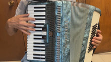 Load and play video in Gallery viewer, Scandalli Piano Accordion LMM 34 Keys 48 Bass - Turquoise
