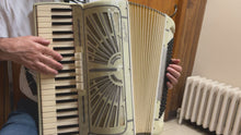 Load and play video in Gallery viewer, Peerless Piano Accordion LMMM (Musette) 41 Key 120 Bass - White
