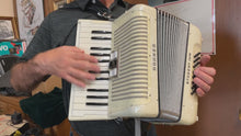 Load and play video in Gallery viewer, Hohner Student IVM Piano Accordion MM 26 Keys 32 Bass - White
