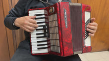 Load and play video in Gallery viewer, Weltmeister Stella Piano Accordion MM 26 Key 48 Bass - Red

