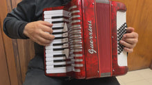 Load and play video in Gallery viewer, Guerrini Mod. 620 Piano Accordion LM 26 Key 48 Bass - Red
