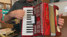 Load and play video in Gallery viewer, Hohner Studioso II Piano Accordion MM 26 Keys 48 Bass - Red
