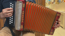 Load and play video in Gallery viewer, Hohner Erica Diatonic Button Accordion AD 2 Row 8 Bass - Demo
