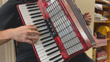 Load and play video in Gallery viewer, Weltmeister Stella Piano Accordion LMM 41 Keys 120 Bass - Red
