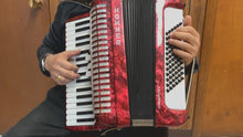 Load and play video in Gallery viewer, Hohner Concerto II S Piano Accordion MM 34 Key 72 Bass - Red
