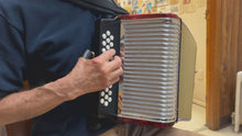 Load and play video in Gallery viewer, Hohner Corona II Diatonic Button Accordion ADG MM 3 Row 12 Bass - Red
