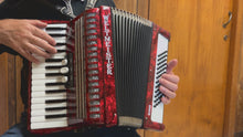 Load and play video in Gallery viewer, Weltmeister Rubin Piano Accordion MM 30 Key 60 Bass - Red
