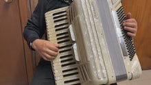 Load and play video in Gallery viewer, Crucianelli Mod. 10c Piano Accordion LMH 41 Key 120 Bass - White/Cream

