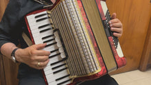 Load and play video in Gallery viewer, Hohner Concerto III Piano Accordion LMM 34 Keys 72 Bass - Red
