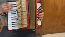 Load and play video in Gallery viewer, Hohner Student V Piano Accordion MM 26 Keys 48 Bass - Red
