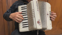 Load and play video in Gallery viewer, Accordiana Piano Accordion LM 25 Key 12 Bass - White

