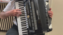 Load and play video in Gallery viewer, Bellini Professional Double Tone Chamber Piano Accordion LMMH 41 Keys 120 Bass - Black
