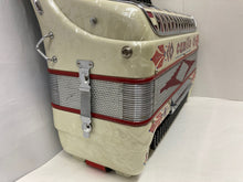 Load image into Gallery viewer, Camillo By Guerrini Piano Accordion LMM 41 Key 120 Bass - White with Decorations
