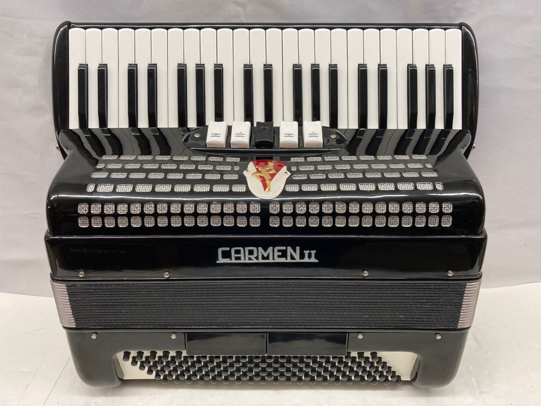 Carmen II Piano Accordion 120 Bass - Black