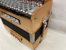 Load image into Gallery viewer, Excelsior Diatonic Button Accordion CF MM 2 Row 8 Bass - Wood Finish
