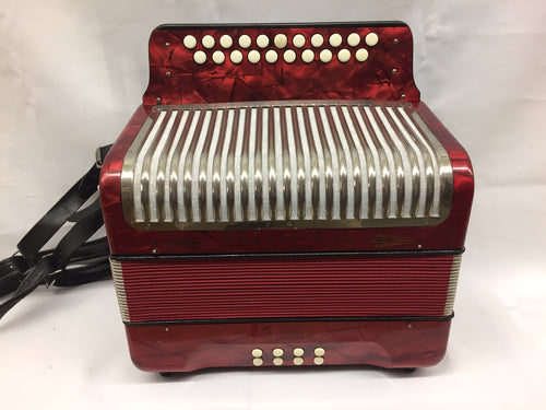 Hohner Double Ray Diatonic Button Accordion BC MMM 2 Row 8 BassHohner Double Ray Diatonic Button Accordion BC MMM 2 Row 8 Bass
