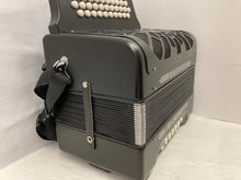 Load image into Gallery viewer, Hohner El Rey del Vallenato Diatonic Button Accordion ADG MMM 3 Row 8 Bass - Black
