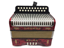Load image into Gallery viewer, Hohner Erica 2 Row Diatonic Accordion - Red
