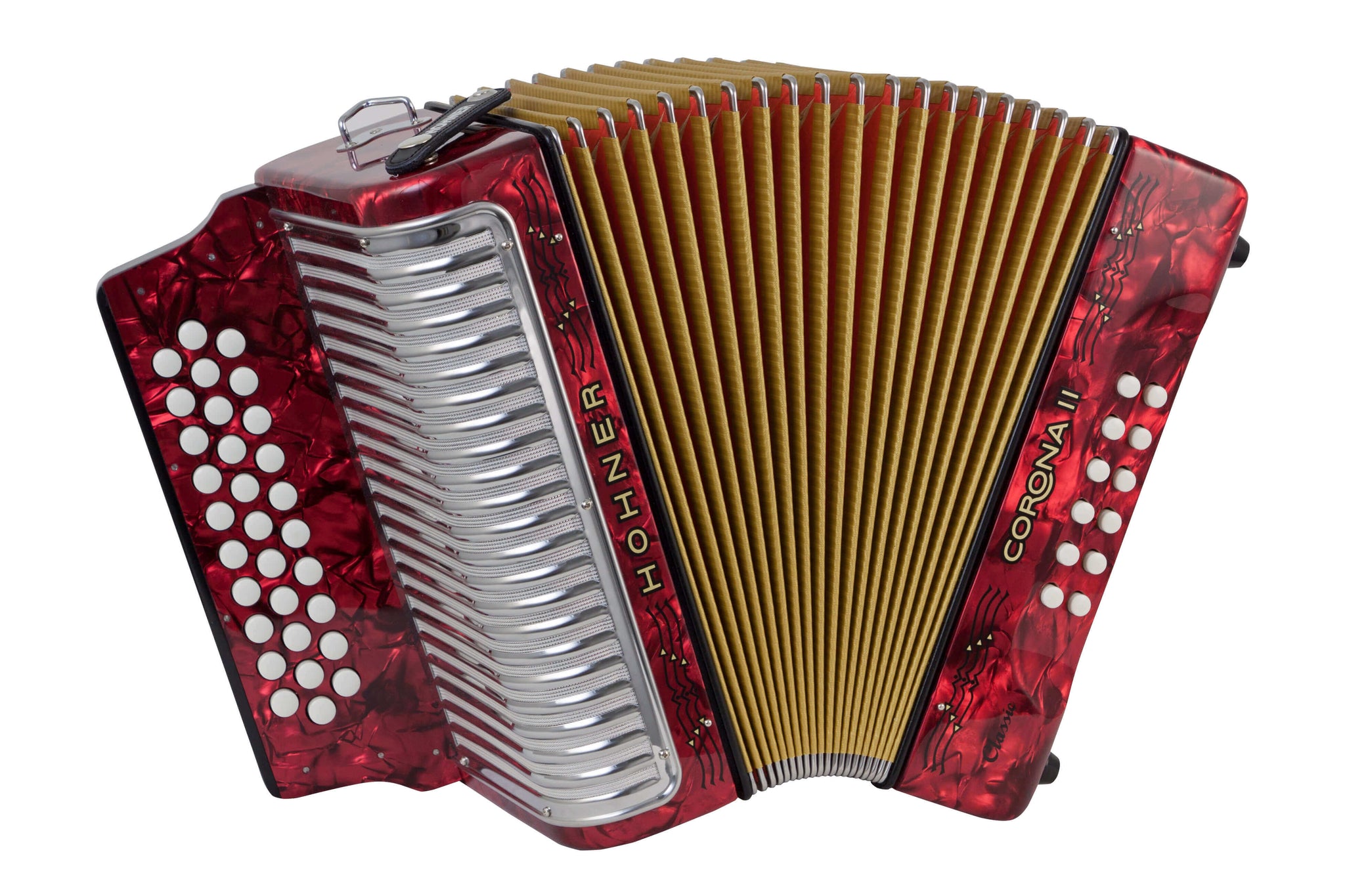 Hohner Corona II Classic Diatonic Button Accordion 3 Row 12 Bass