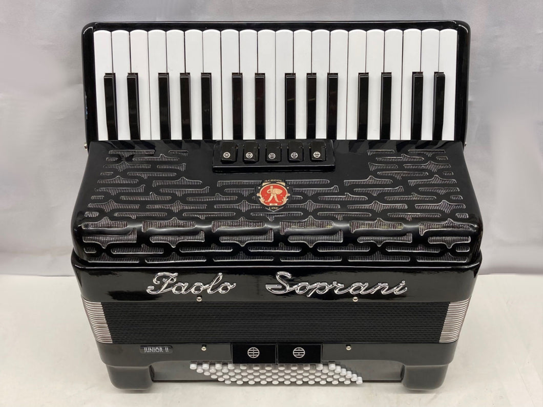 Paolo Soprani Junior II Piano Accordion LMM 34 Key 72 Bass - Black
