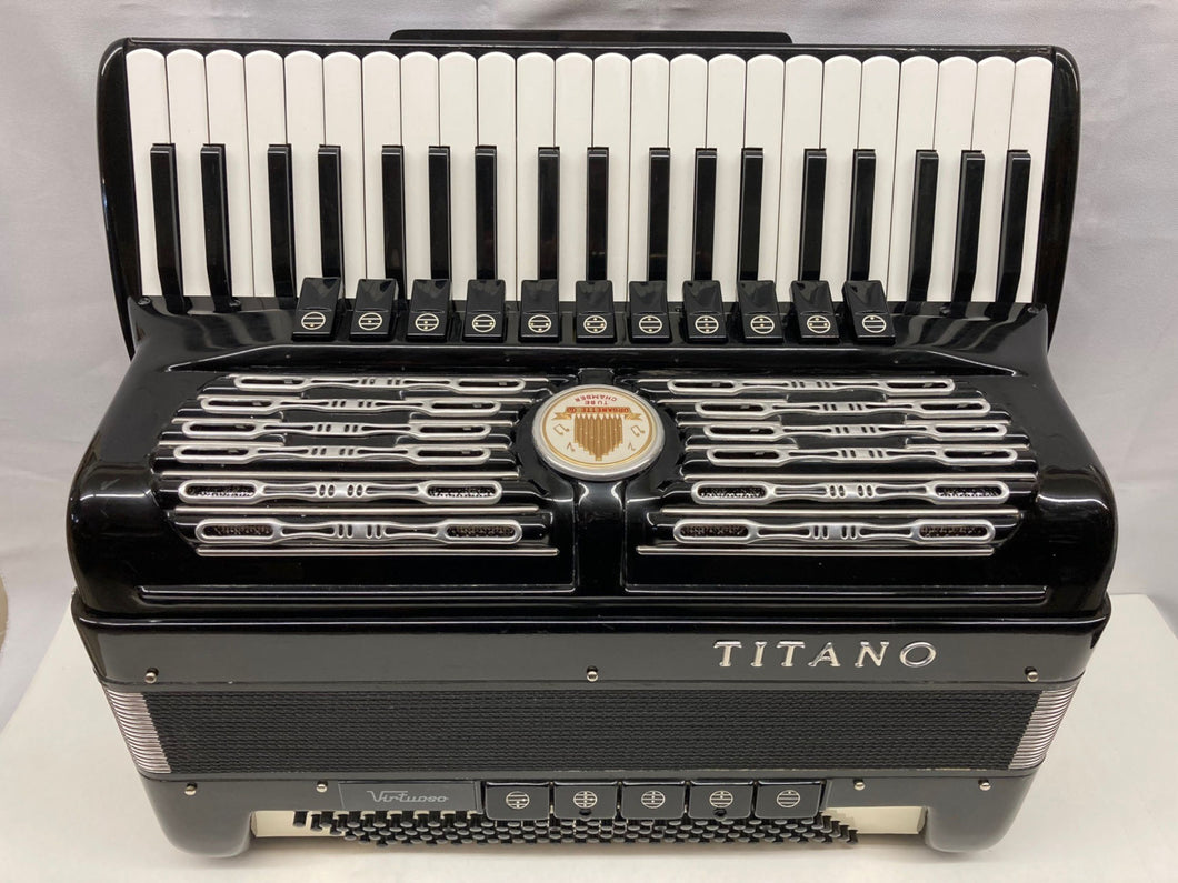 Titano Virtuoso Piano Accordion LMMH 41 Key 120 Bass - Black