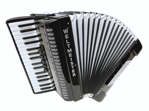 Weltmeister Achat 72 Bass Piano Accordian - Black