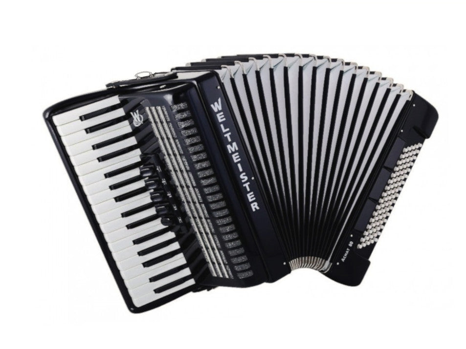 Weltmeister Achat 80 Bass Piano Accordian - Black