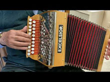 Load and play video in Gallery viewer, Excelsior Diatonic Button Accordion CF MM 2 Row 8 Bass - Wood Finish
