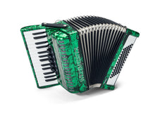 Load image into Gallery viewer, Weltmeister Juwel 72 Bass Piano Accordian -Green
